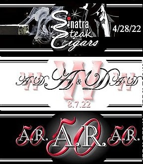 Cigar labels designed for recent cigar events